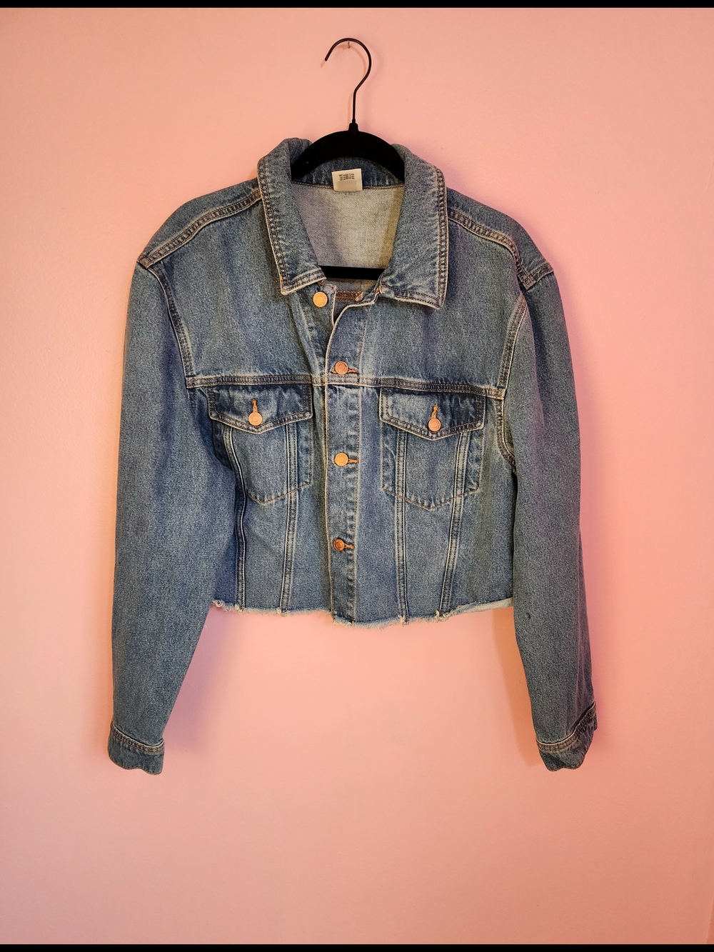 Victoria's Secret Light Blue Cropped Denim Jacket